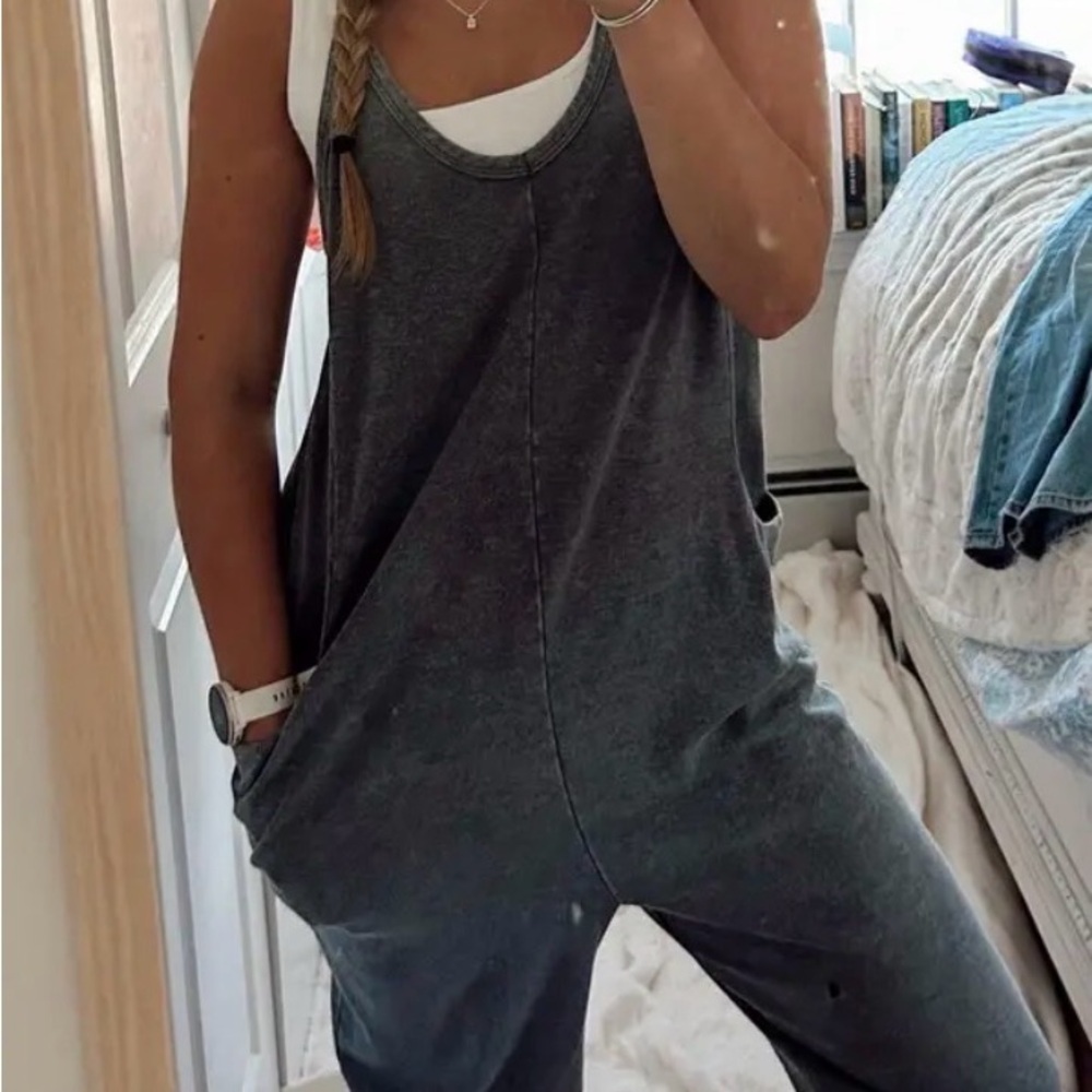 Sincerely Jules Blue Ribbed jumpsuit